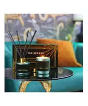 Ted Sparks: Moss & Sandalwood Velvet Candle & Diffuser Set
