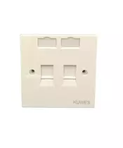 Kuwes UK Double Outlet Faceplate 86x86mm