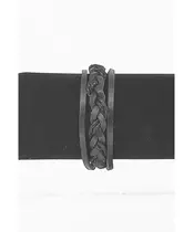Leather Handmade Men's Bracelet "Βlack -5"