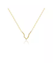 Aquarius Zircon Gold Necklace