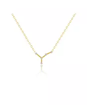 Cancer Zircon Gold Necklace