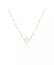 Gold Chain Pearl Necklace
