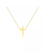 Gold Minimal Cross Necklace