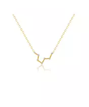 Pisces Zircon Gold Necklace