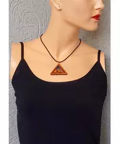 Artistic handmade necklace "The Veils of the Triangle"