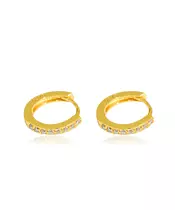 Allira Hoops Large Sparkling 18K Gold Plated