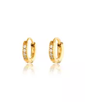 Éclat Hoops Small Sparkling 18K Gold Plated