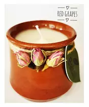Handmade candle with red grapes #218