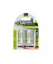 ANSMANN Baby - C size - Pack of 2,NiMH Rechargeable Batteries