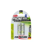 ANSMANN Mignon - AA - Pack of 2,NiMH Rechargeable Batteries,DECT Rechargeable Batteries for Handsets