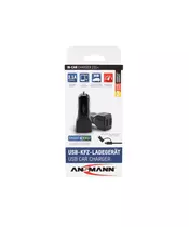 ANSMANN USB Car Charger 3.1A - 2 Port - 2-in-1 Cable USB & Type C - NEW,Travel Power,USB Car Charger