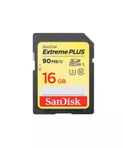 Sandisk Extreme Plus SDHC 16GB, 90MB/s Class 10 UHS-I