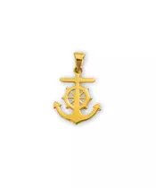 9K ANCHOR PENDANT