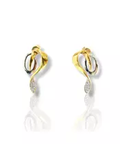 EARRING 0.10.5CT W/SI DOUBLE TONE