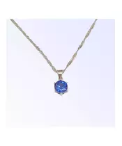 Silver Pendant "Blue Zircons" (S925)