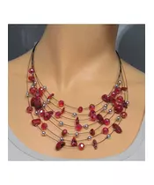 Multi-layers Necklace - Red Jasper