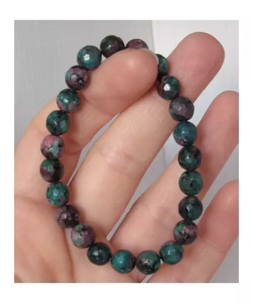 Ruby-Zoisite Handmade Men's Bracelet