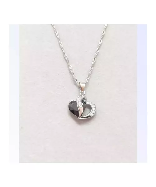 Silver Pendant "Black Hearts" (S925)