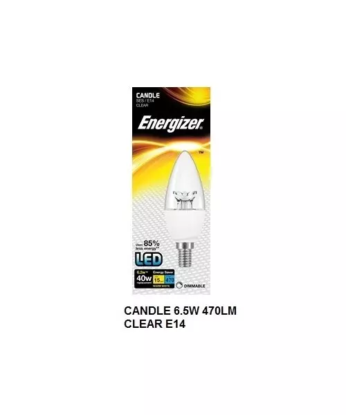 S8855 LED CANDLE 6.2W &#8211; 470LM CLEAR E14 WARM WHITE DIM