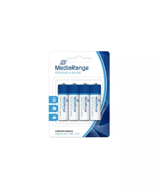MediaRange Premium Αλκαλικές Μπαταρίες, Micro AA | LR06 | 1.5V, Pack 4
