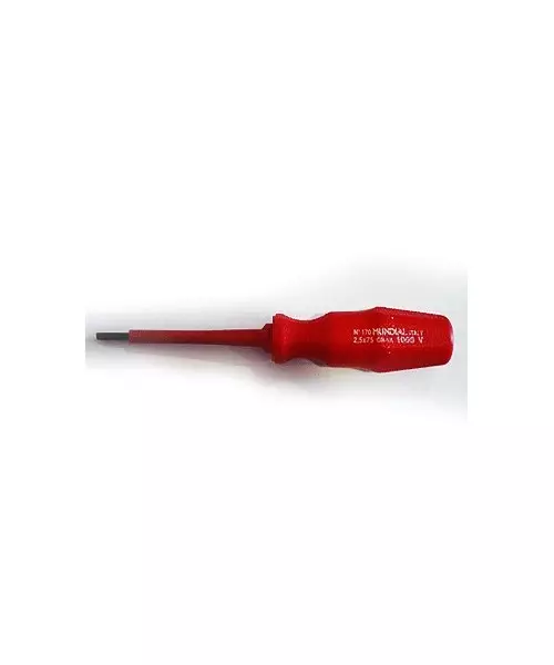 INSULATED SCREWDRIVER FOR SLOTTED HEAD 170 Mundial2:2.5 x 75