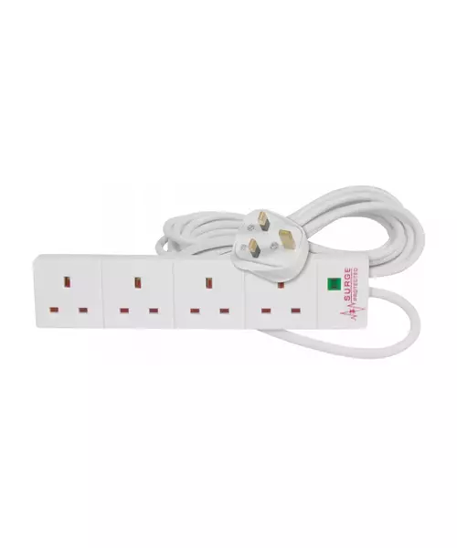 Mercury 4Gang with Surge Protector 2.0m in Polybag 430.009UK