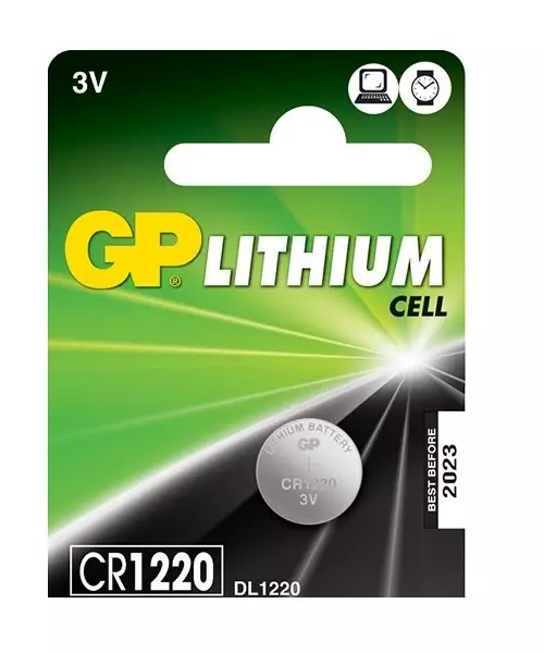 GP Lithium Button Cell CR1220 3V/36mAh 656.252UK