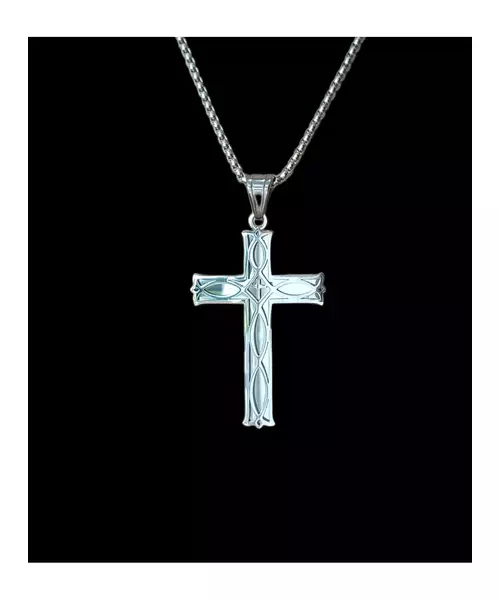 "Lights Cross - Silver" Cross for Men