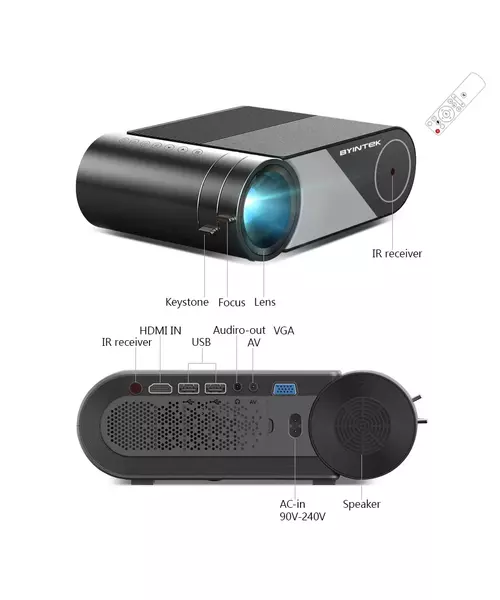 Mini Projector - Byintek K9