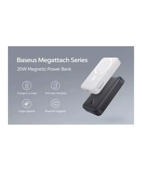 Baseus Powerbank 20W Wireless Magnetic 10000mAh Black