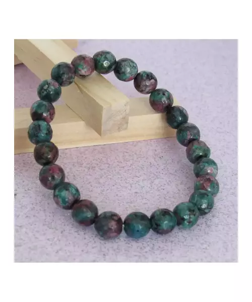 Ruby-Zoisite Handmade Men's Bracelet