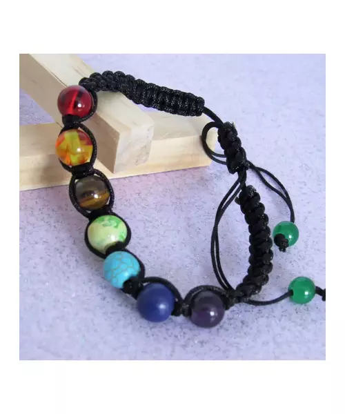 "7 Chakras -3" Natural Stones Handmade Men's Bracelet