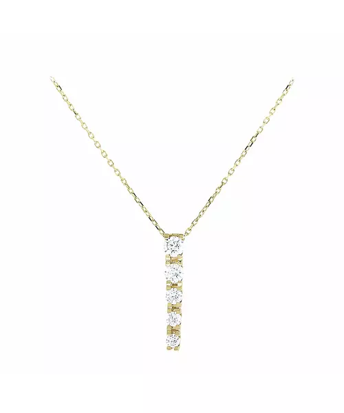 14K CUBIC ZIRCON BAR