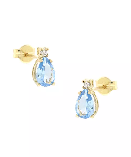 14K CUBIC ZIRCON EARRINGS