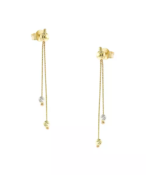 14K DOUBLE TONE EARRINGS