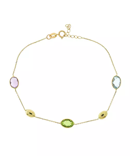 14k multicolor stones bracelet