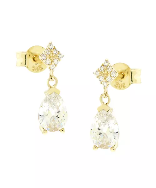 14K CUBIC ZIRCON EARRINGS