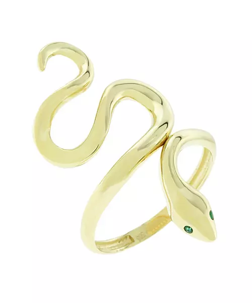 14K PLAIN SNAKE RING