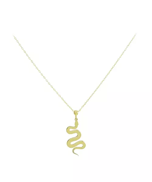 14k plain snake necklace