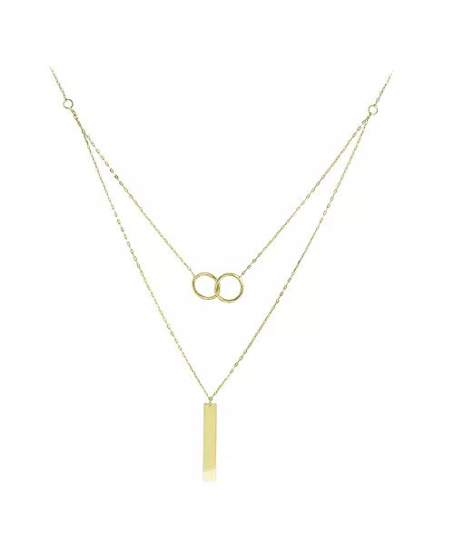 14K DOUBLE CHAIN NECKLACE