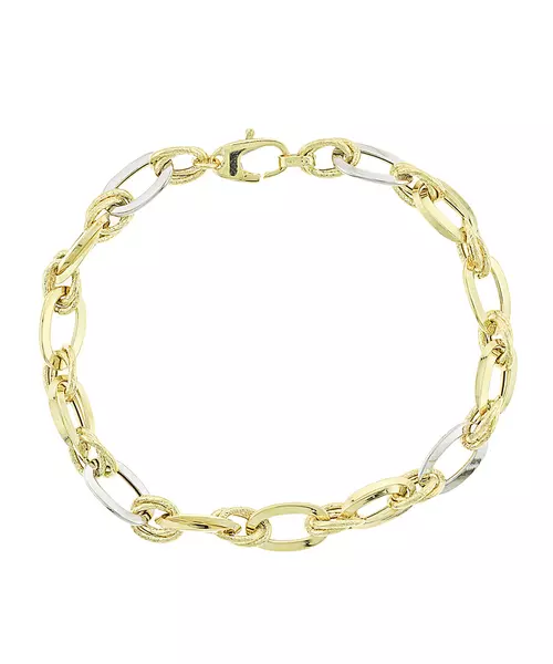 14k/2tone/chain/bracelet