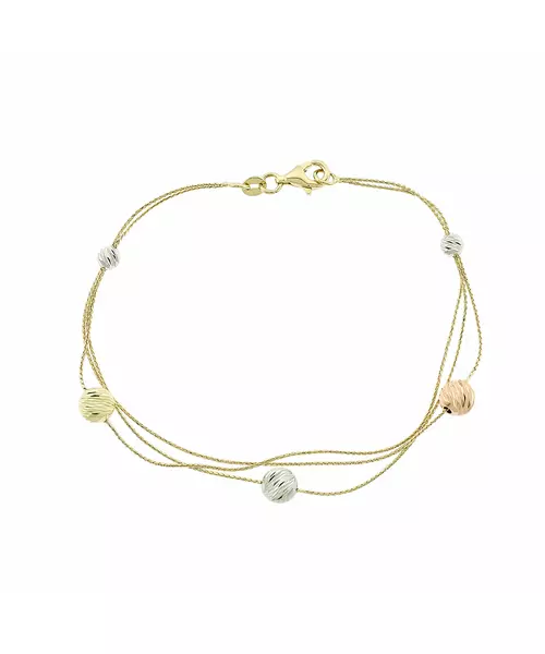 14k 3 tone bracelet