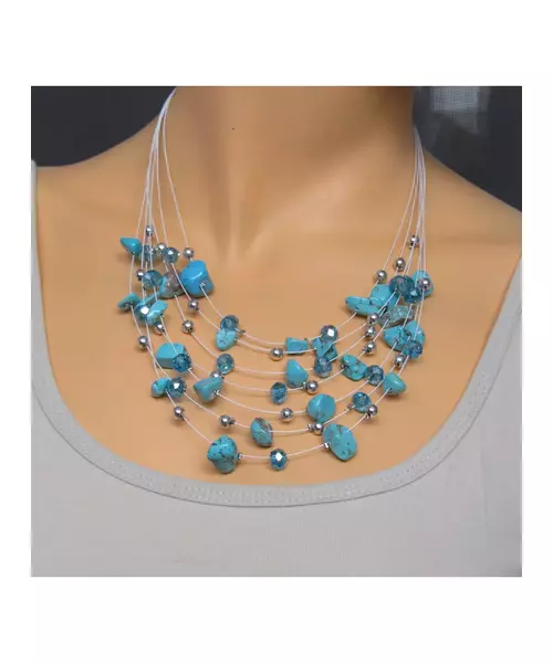 Multi-layers Necklace - Turquoise