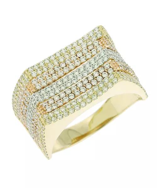 14K GOLD 3 TONE RING