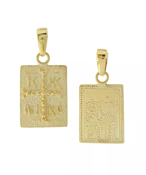 9K GOLD DOUBLE FACE RELIGIOUS PENDANT