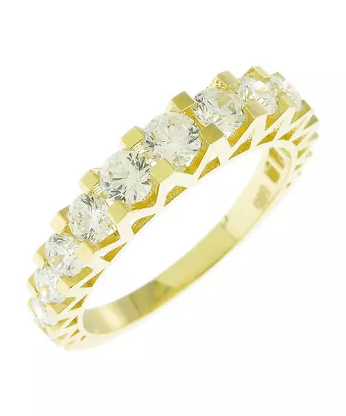 14K GOLD HALF ETERNITY  RING