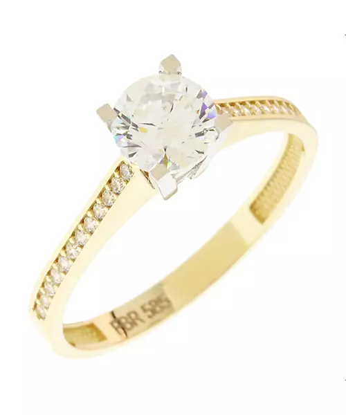 14K CUBIC ZIRCON PROMISE RING