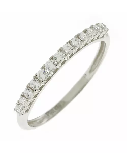 14K WHITE GOLD HALF ETERNITY RING