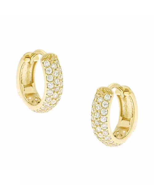 14K CZ HOOP EARRINGS