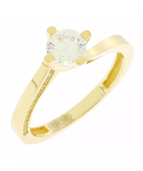 14K GOLD CUBIC ZIRCON PROMISE RING